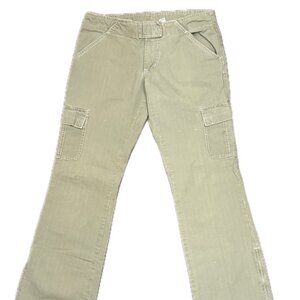 Old Navy Olive Green Cargo Jean with Velcro Closures Zippered ankles  Sz 8